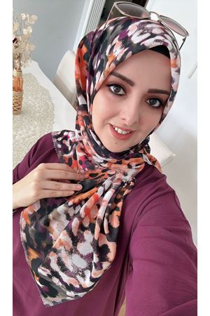 Rüya Koton Eşarp Renkli Leo Modeli