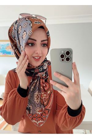 Rüya Koton Eşarp Etnik Model