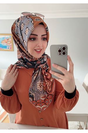 Rüya Koton Eşarp Etnik Model