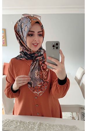 Rüya Koton Eşarp Etnik Model