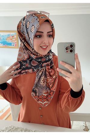 Rüya Koton Eşarp Etnik Model