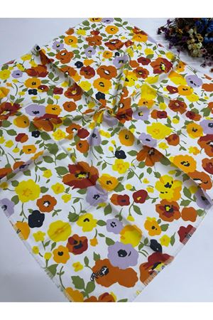Rüya Koton Eşarp Renkli Çiçek Modeli