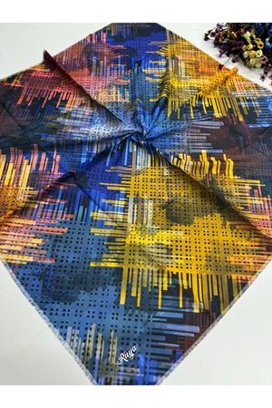 Rüya Koton Eşarp Renkli Geometrik Model