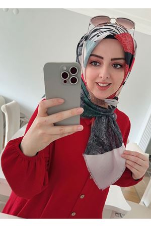 Rüya Koton Eşarp Zebra Sportif Model