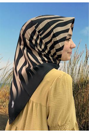 Scarfe Zebra Desen Twill Eşarp 