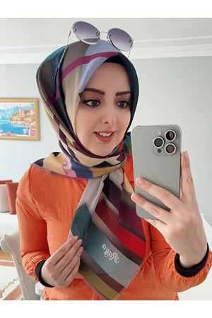 Rüya Koton Eşarp Geometrik