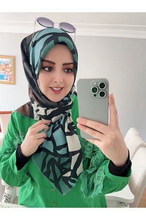 Rüya Koton Eşarp Yaprak Modeli kod:0212