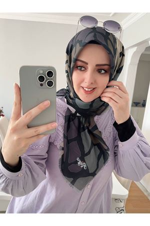 Rüya Koton Eşarp Yaprak Modeli kod:0213