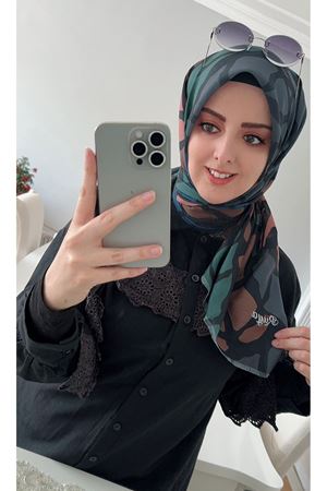 Rüya Koton Eşarp Yaprak Modeli kod:0216