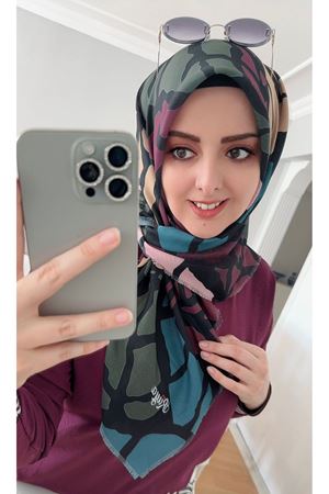 Rüya Koton Eşarp Yaprak Modeli kod:0210