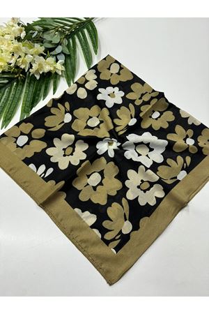 Çiçek Desen Naturel Eşarp   