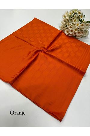 Monogram Desen Jakar Eşarp Oranje