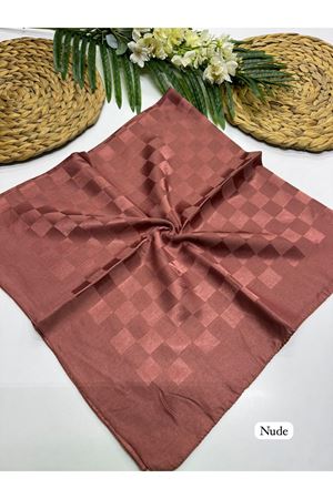 Dama Desen Jakar Eşarp Nude