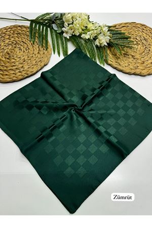 Dama Desen Jakar Eşarp Zümrüt