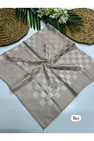 Dama Desen Jakar Eşarp Bej