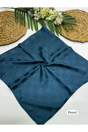 Dama Desen Jakar Eşarp Petrol 