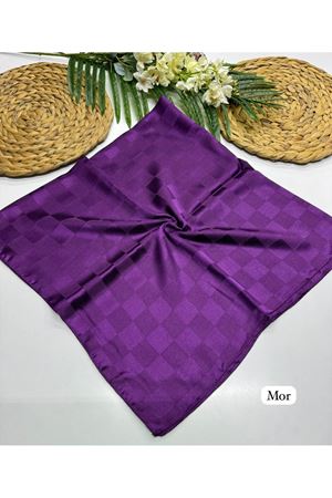 Dama Desen Jakar Eşarp Mor