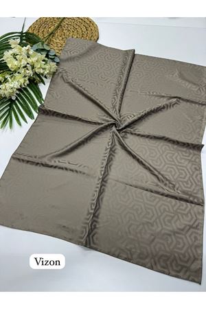 Mozaik Desen Jakar Şal Vizon