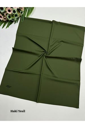 İnce Medine İpeği Şal Haki Yeşili