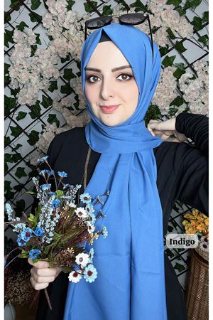 Medine İpeği Şal İndigo