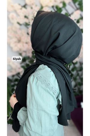 İnce Medine İpeği Şal Siyah