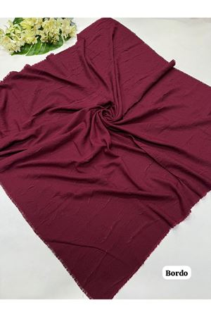 Dikişsiz Kraş Eşarp (Bordo)