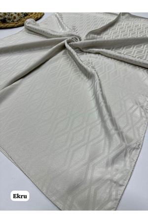 Patina Desen Jakar Şal Ekru