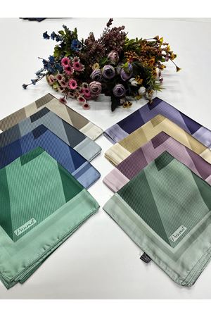 Piramit Geometrik Desen İpeksi Eşarp (Vizon)