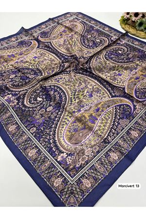 Etroçiçek Modeli Soft Eşarp Kod:13 Morcivert