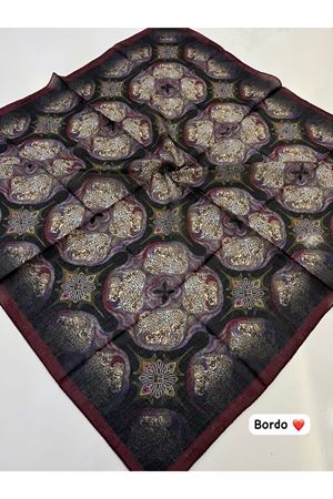 Mini Leopar Desen Soft Eşarp (Bordo)