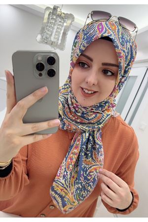 Rüya Koton Eşarp Etnik Desen