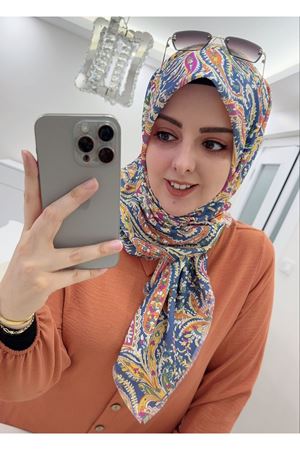 Rüya Koton Eşarp Etnik Desen