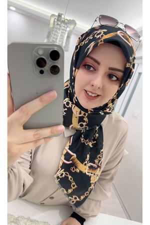 Rüya Koton Eşarp Sarı Zincir