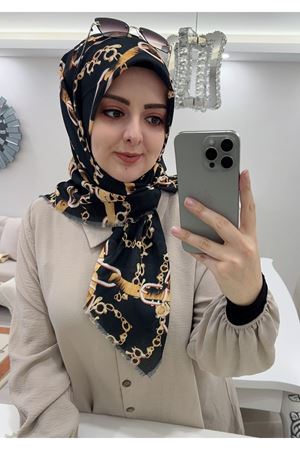 Rüya Koton Eşarp Sarı Zincir