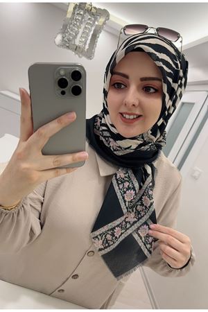 Rüya Koton Eşarp Zebra 