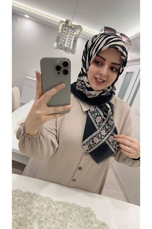 Rüya Koton Eşarp Zebra 