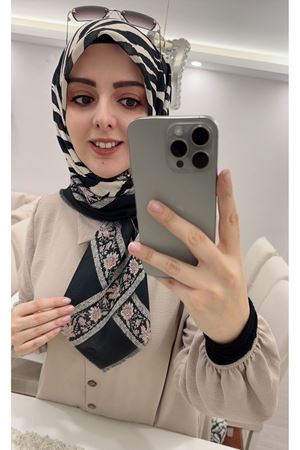 Rüya Koton Eşarp Zebra 