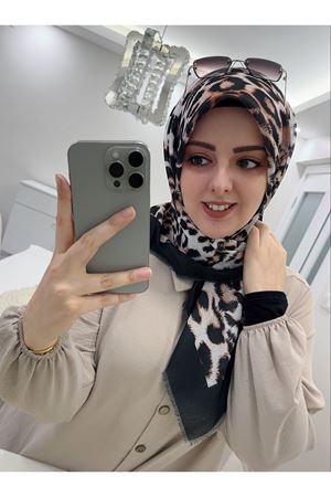 Rüya Koton Eşarp Leopar