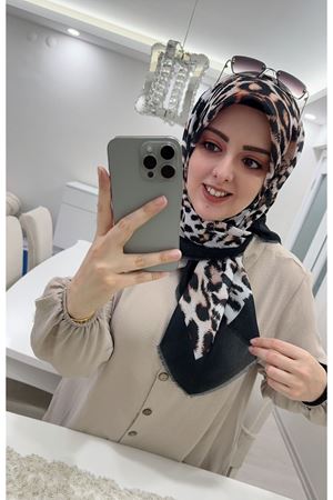 Rüya Koton Eşarp Leopar
