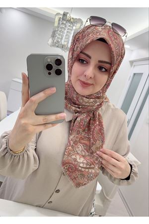 Rüya Koton Eşarp Etnik Desen 