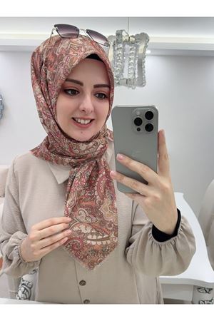 Rüya Koton Eşarp Etnik Desen 