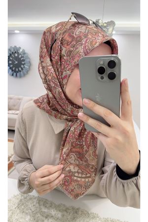 Rüya Koton Eşarp Etnik Desen 