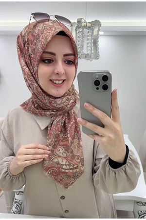 Rüya Koton Eşarp Etnik Desen 