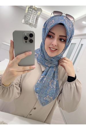 Rüya Koton Eşarp Etnik Desen 