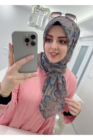 Rüya Koton Eşarp Etnik Desen