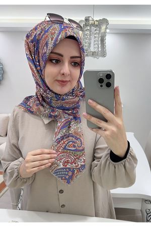 Rüya Koton Eşarp Etnik Desen 