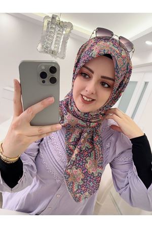 Rüya Koton Eşarp Etro Desen 