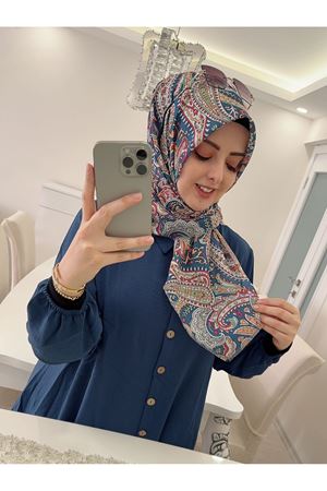 Rüya Koton Eşarp Etnik Desen 