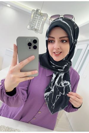 Rüya Koton Eşarp Mermer