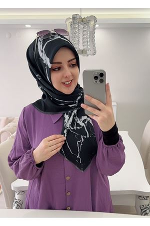 Rüya Koton Eşarp Mermer